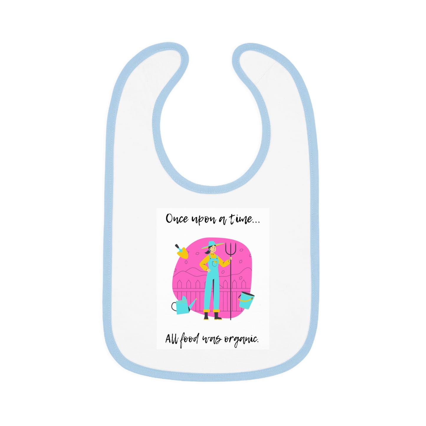 Baby Contrast Trim Jersey Bib